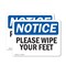 Signmission Please Wipe Your Feet, 14 in W x Rectangle, Vinyl Decal OS-2PACK-NS-D-1014-L-16375 - alternate 1